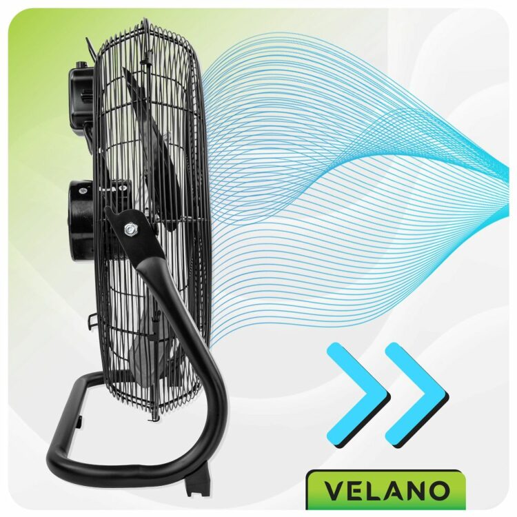 Podlahový ventilátor VELWEP0016, 100W, čierny | Velano
