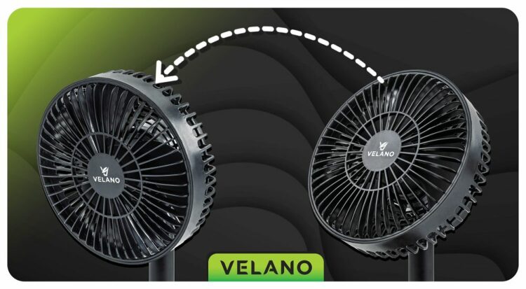 Stolný ventilátor VELWEBS0009, čierny | Velano