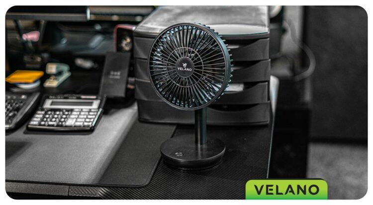 Stolný ventilátor VELWEBS0009, čierny | Velano