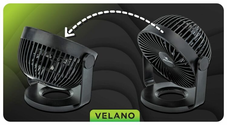 Stolný ventilátor VELWEBS0011, čierny | Velano