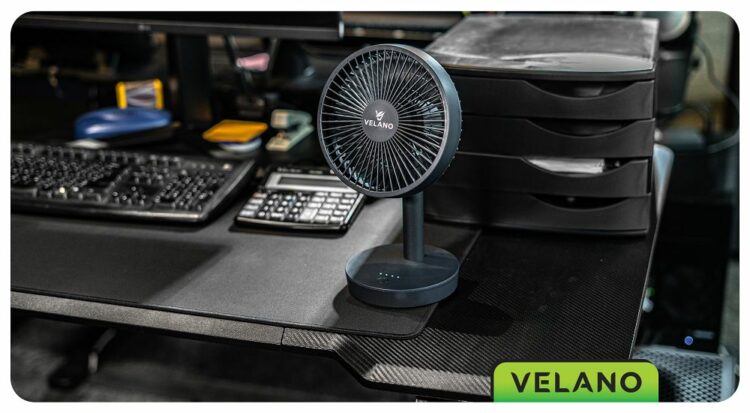 Stolný ventilátor VELWEBS0018, čierny | Velano