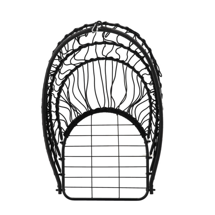 Závesné záhradné kreslo Eris, čierne + vankúš | Garden Line