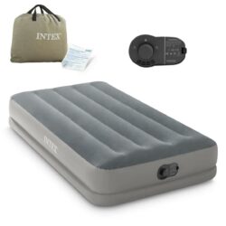 Nafukovací matrac s pumpou, 191x 99x30cm, sivý | INTEX
