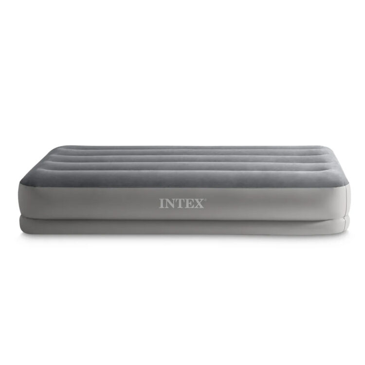 Nafukovací matrac s pumpou, 191x 99x30cm, sivý | INTEX