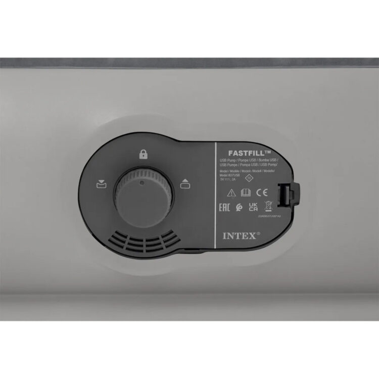 Nafukovací matrac s pumpou, 191x 99x30cm, sivý | INTEX