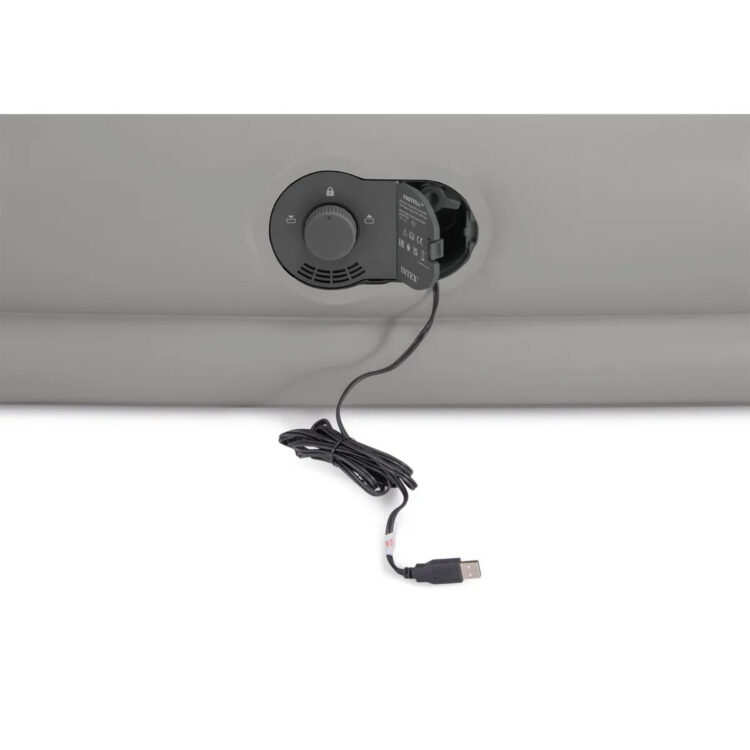 Nafukovací matrac s pumpou, 191x 99x30cm, sivý | INTEX