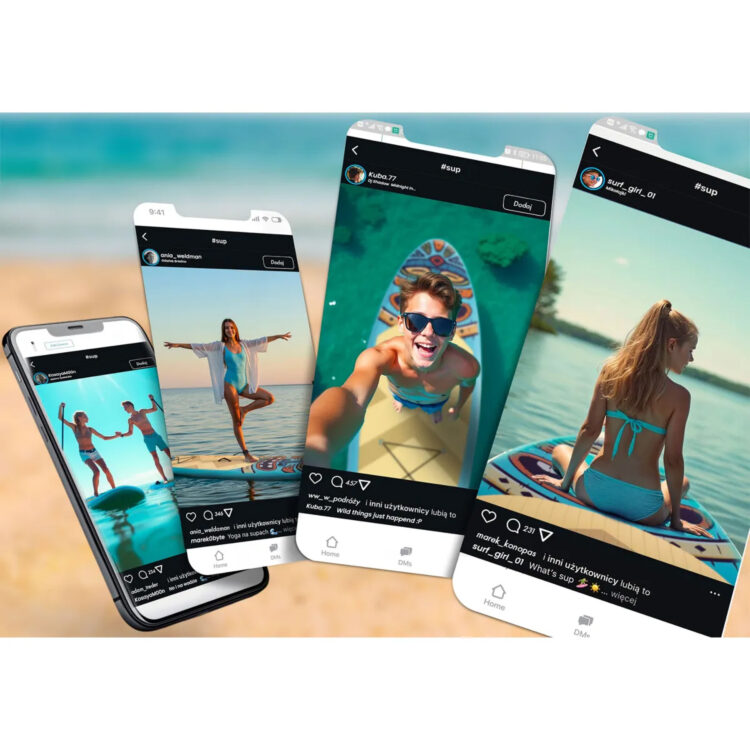 Paddleboard SUP AquaSurf s príslušenstvom, modrý | Soke