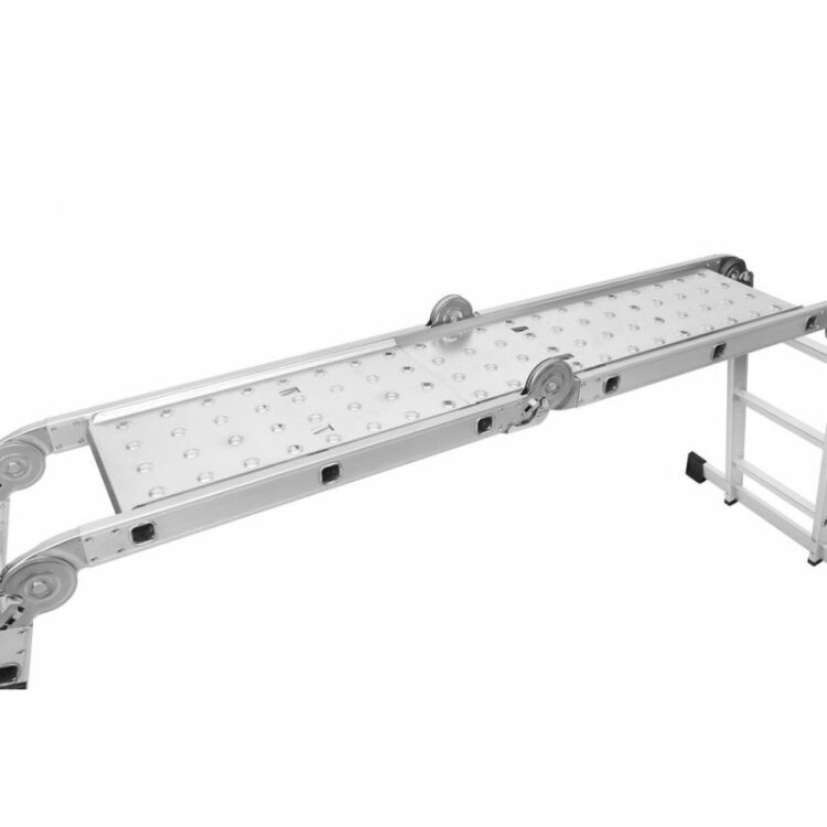 Skladací hlinkový rebrík s plošinou, 4x3, 346cm | KD4070