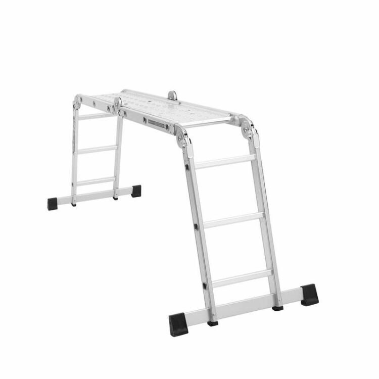 Skladací hlinkový rebrík s plošinou, 4x3, 346cm | KD4070
