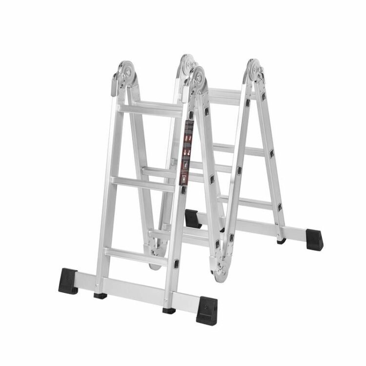 Skladací hlinkový rebrík s plošinou, 4x3, 346cm | KD4070