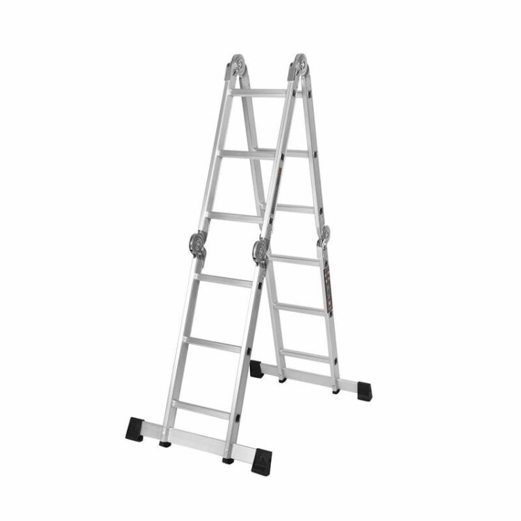 Skladací hlinkový rebrík s plošinou, 4x3, 346cm | KD4070