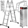 Skladací hlinkový rebrík s plošinou, 4×4, 460cm | KD4071