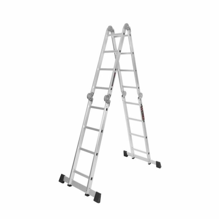 Skladací hlinkový rebrík s plošinou, 4×4, 460cm | KD4071