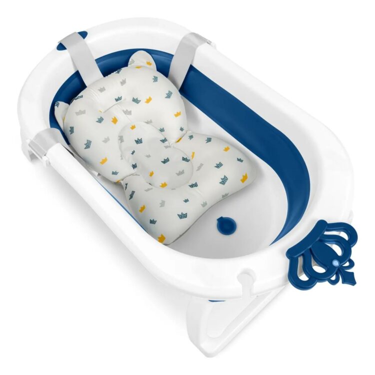 Skladacia detská vanička RK-286, bielo-modrá | Ricokids