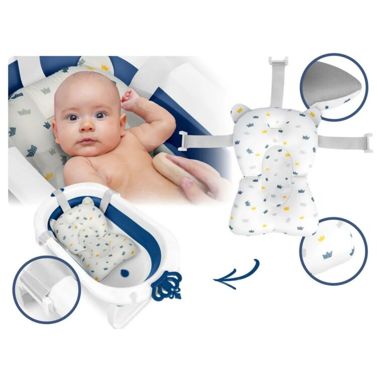 Skladacia detská vanička RK-286, bielo-modrá | Ricokids