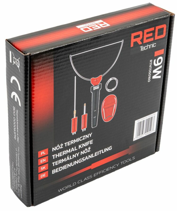 Tepelný nôž na polystyrén RTNTDS0160, 9W | RED TECHNIC