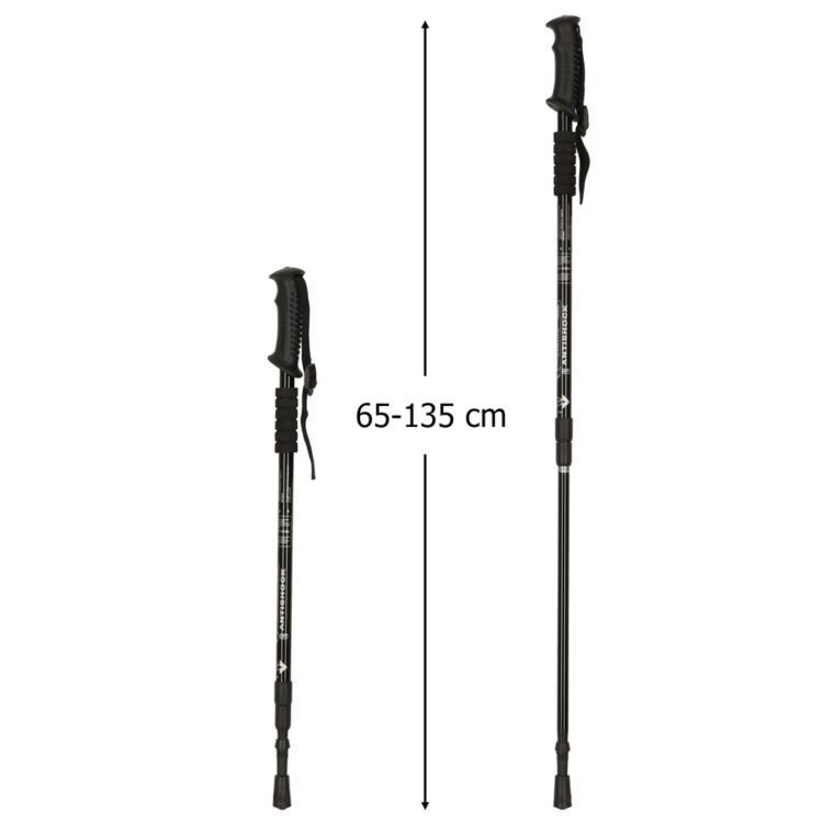 Trekingové palice, 135cm | čierne