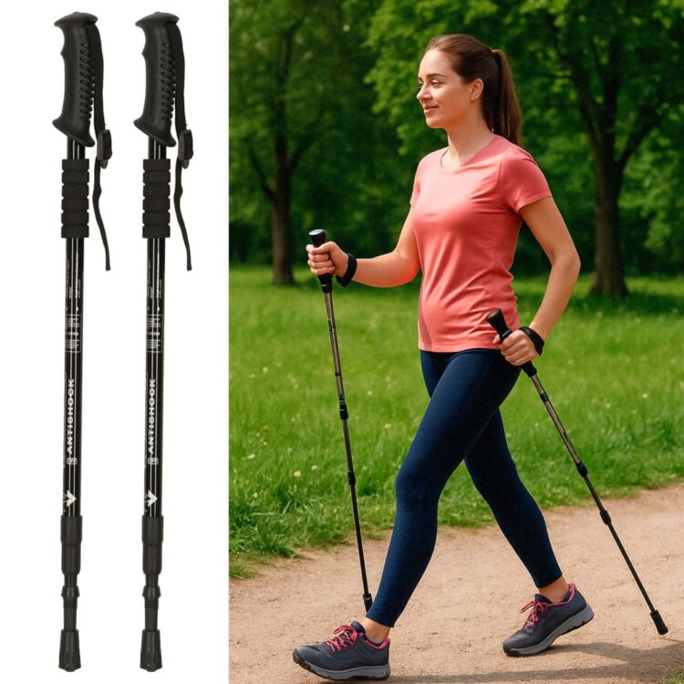 Trekingové palice, 135cm | čierne