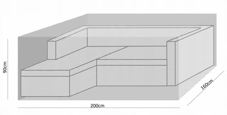 Plachta pre záhradný nábytok, 200x160x90cm, šedá | Garden Line