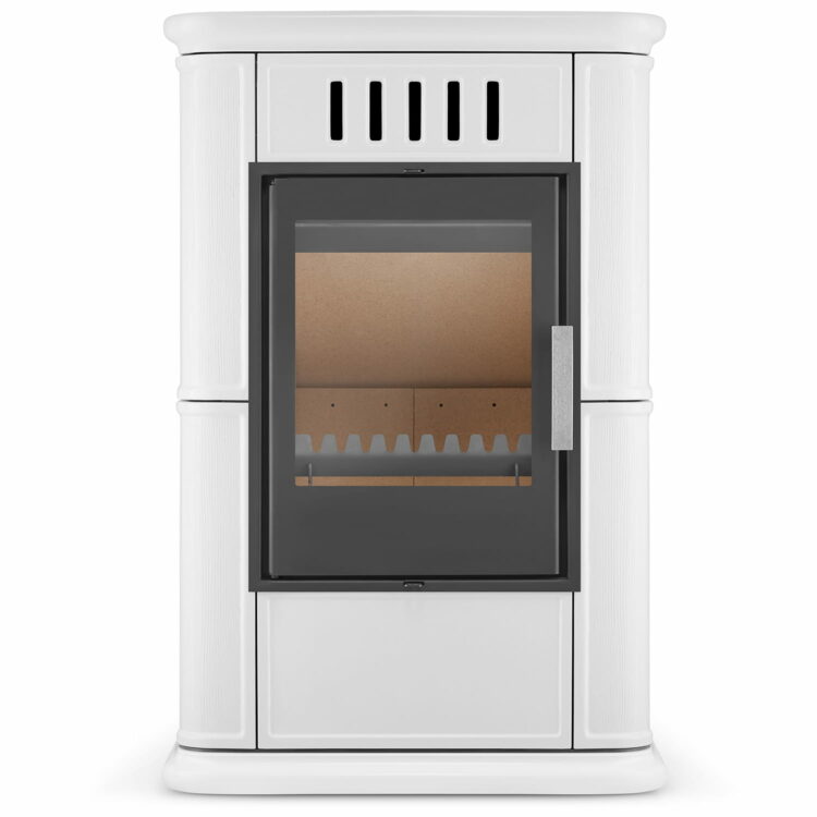 Krbové kachle OLBIA s prívodom vzduchu, 7,5kW | biele