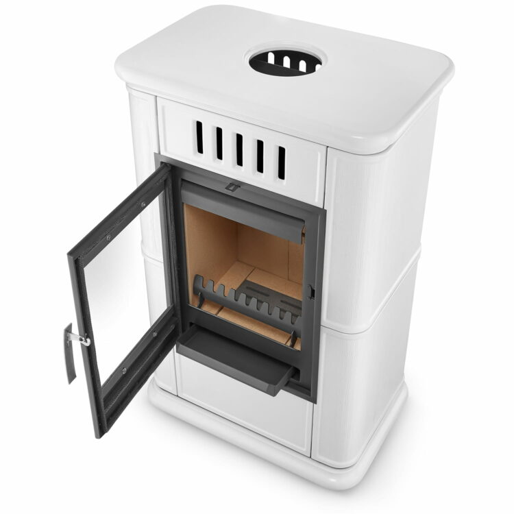 Krbové kachle OLBIA s prívodom vzduchu, 7,5kW | biele