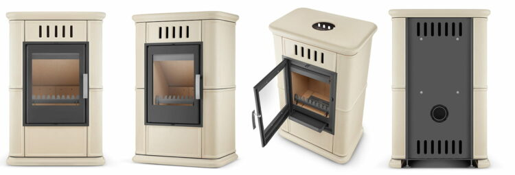 Krbové kachle OLBIA s prívodom vzduchu, 7,5kW | cappuccino