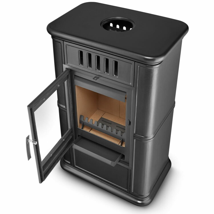 Krbové kachle OLBIA s prívodom vzduchu, 7,5kW | čierne