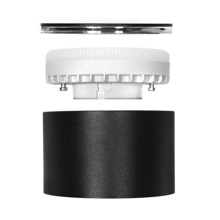 Halogénové LED stropné svietidlo GX53, čierne | 82mm