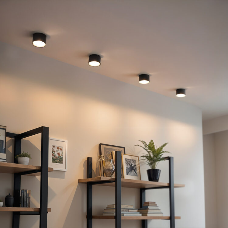 Halogénové LED stropné svietidlo GX53, čierne | 82mm