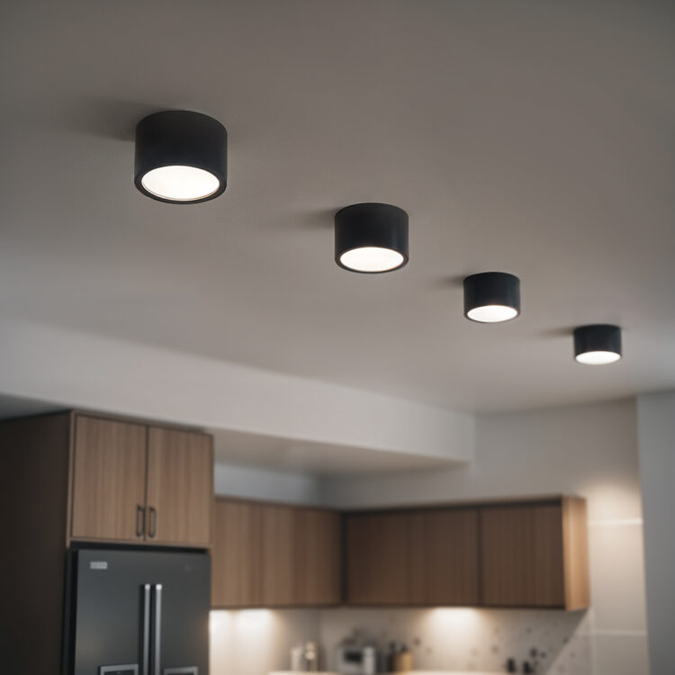 Halogénové LED stropné svietidlo GX53, čierne | 82mm