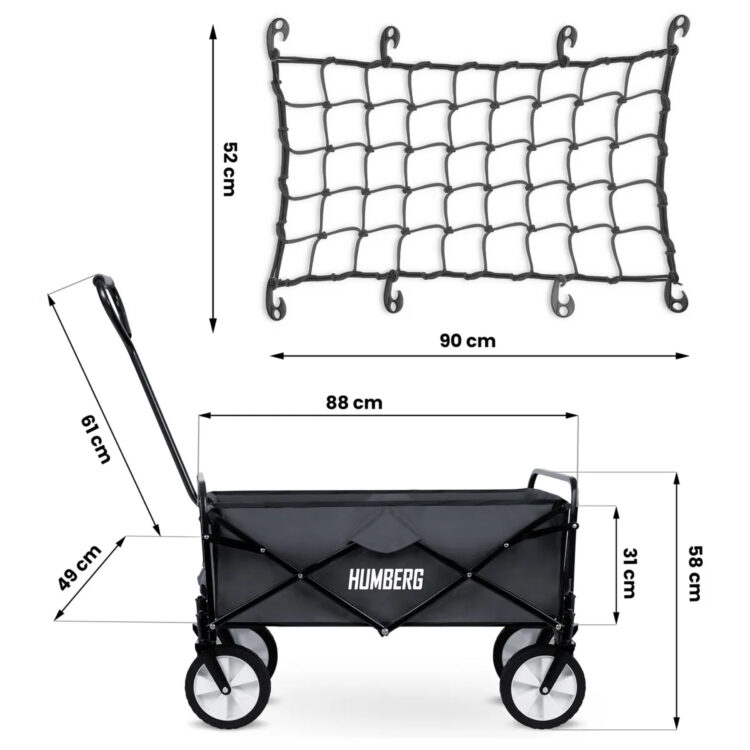 Skladací vozík so sieťkou HM-511, 80L | Humberg
