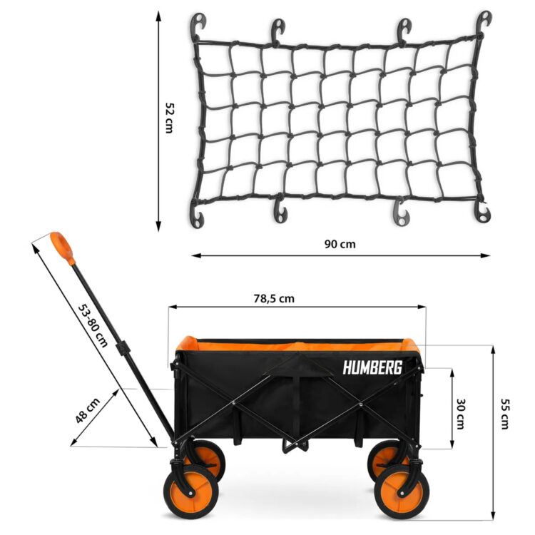 Skladací vozík so sieťkou HM-513, 100L | Humberg