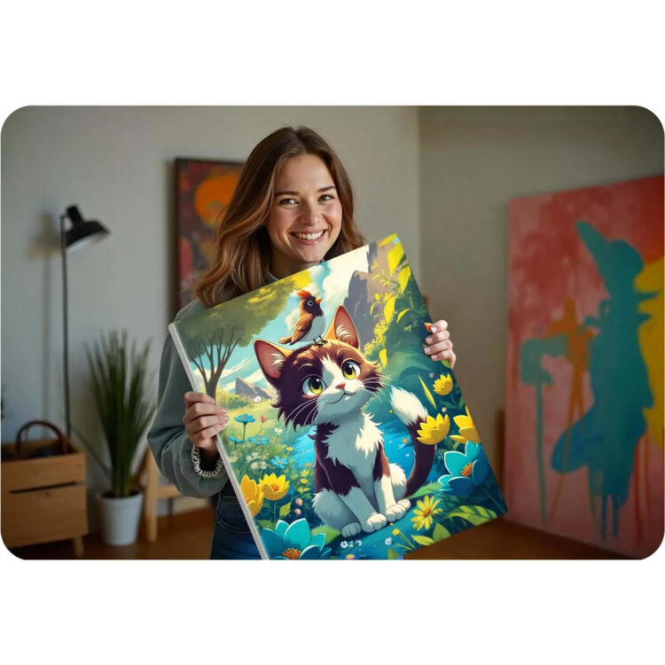 Maľovanie podľa čísel, 40x50cm, mačiatko | Massido