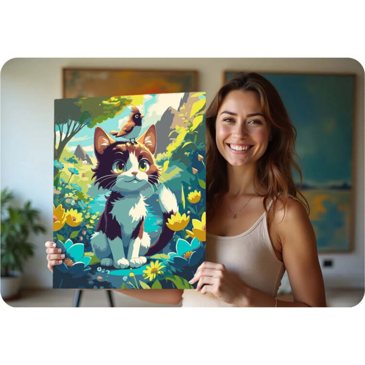 Maľovanie podľa čísel, 40x50cm, mačiatko | Massido
