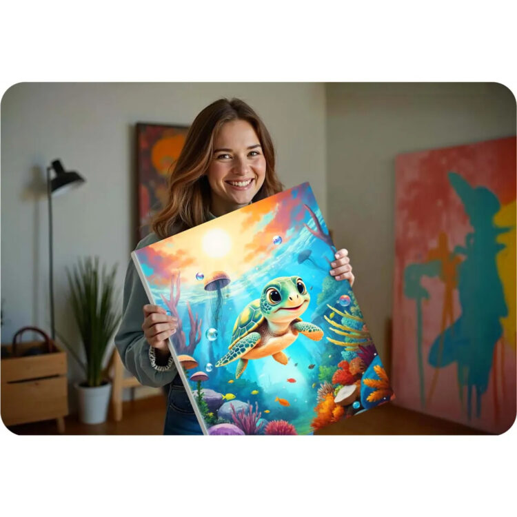 Maľovanie podľa čísel, 40x50cm, korytnačka | Massido