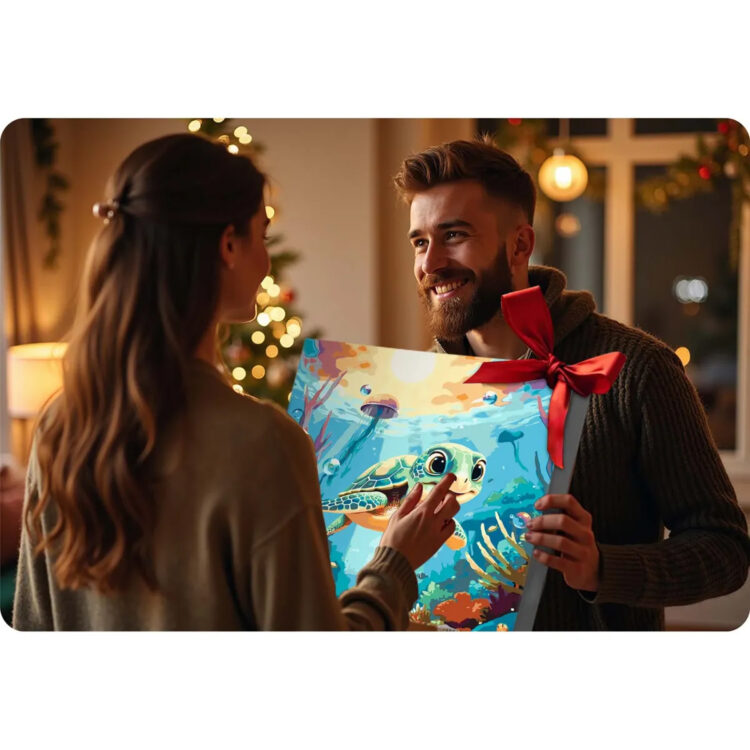 Maľovanie podľa čísel, 40x50cm, korytnačka | Massido