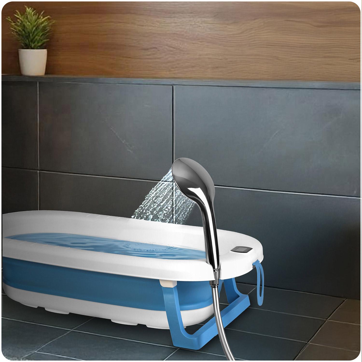 Skladacia detská vanička s teplomerom RK-287 | modrá Skladacia detská vanička s teplomerom RK-287 | modrá