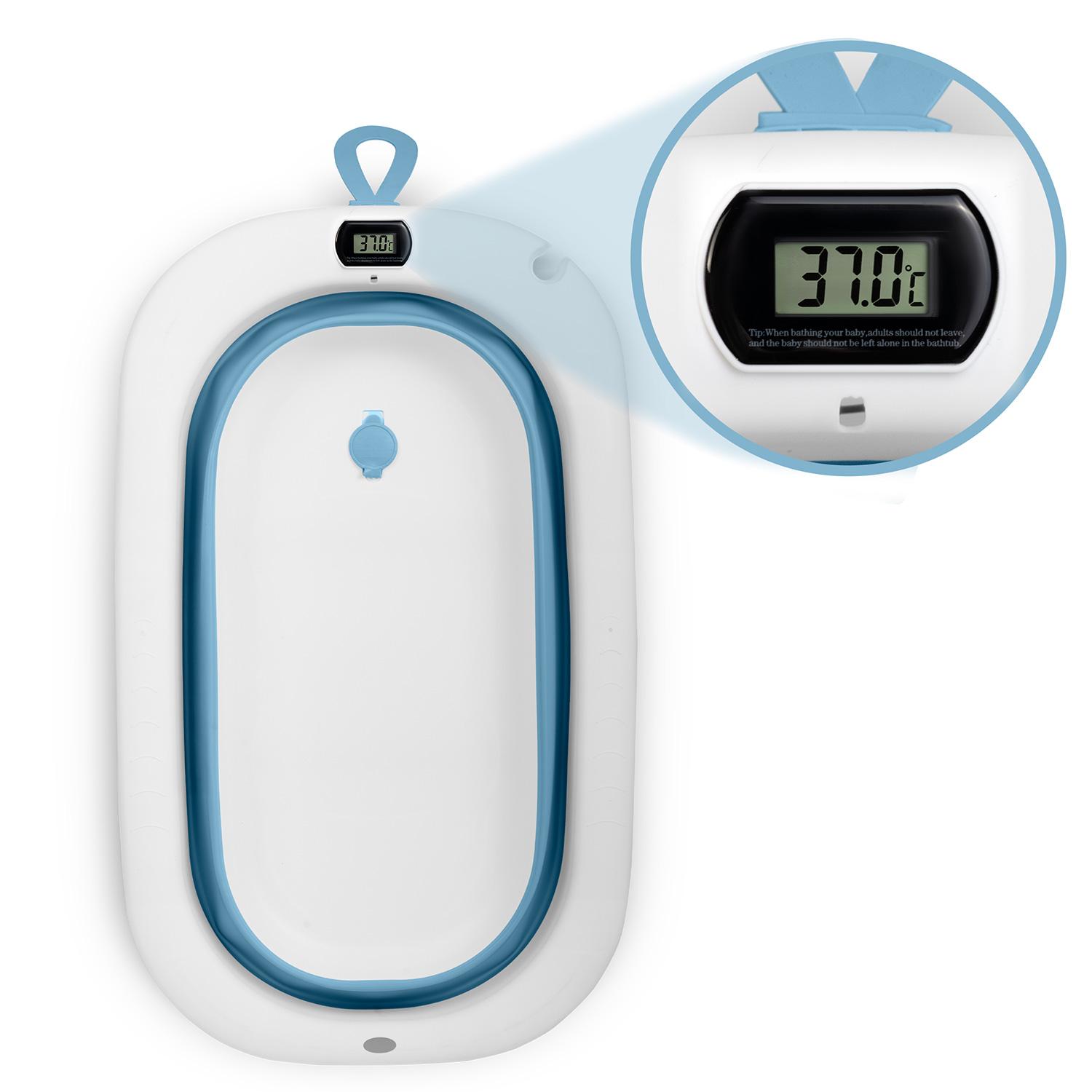 Skladacia detská vanička s teplomerom RK-287 | modrá Skladacia detská vanička s teplomerom RK-287 | modrá