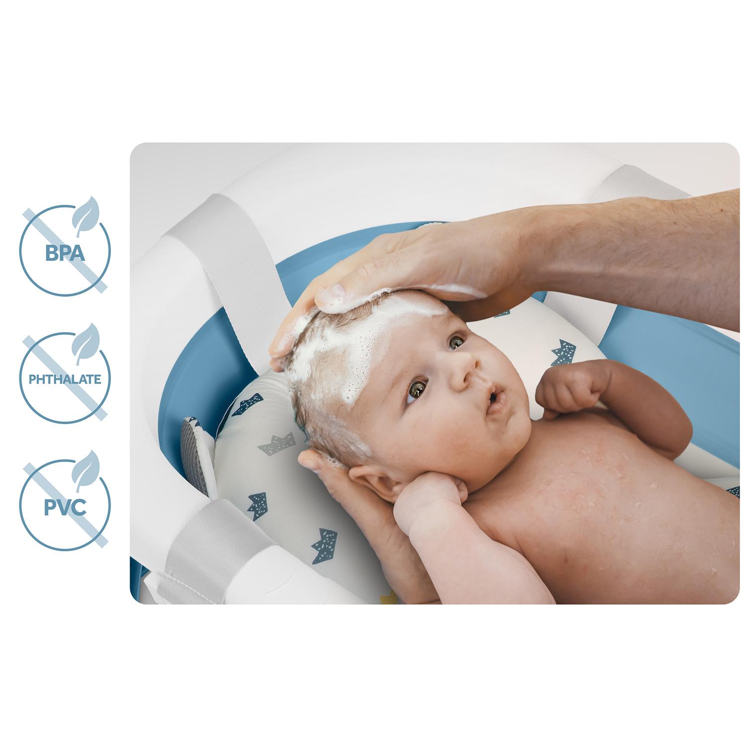 Skladacia detská vanička s teplomerom RK-287 | modrá Skladacia detská vanička s teplomerom RK-287 | modrá