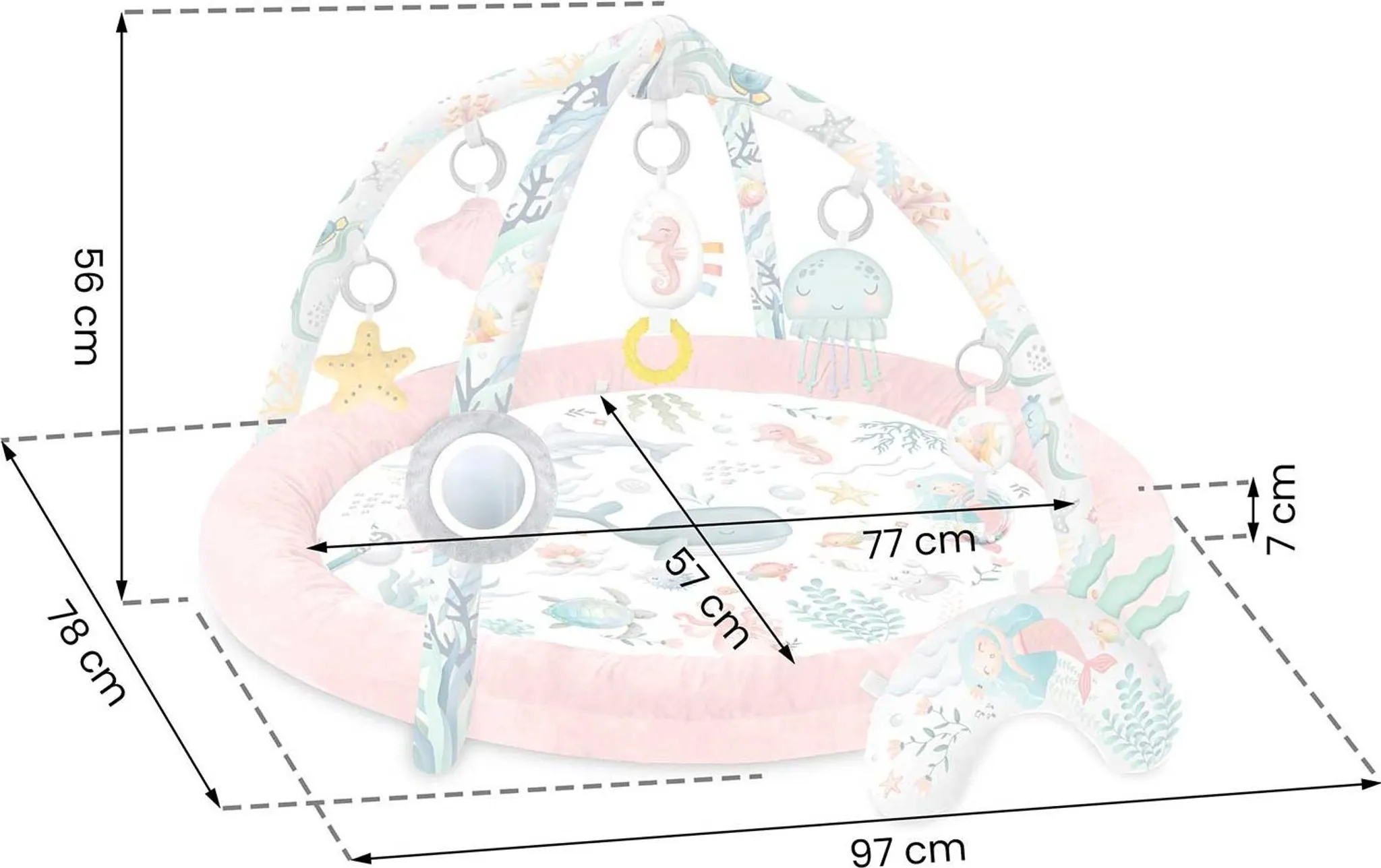 Interaktívna vzdelávacia podložka, oceán, ružová | Nukido Interaktívna vzdelávacia podložka, oceán, ružová | Nukido