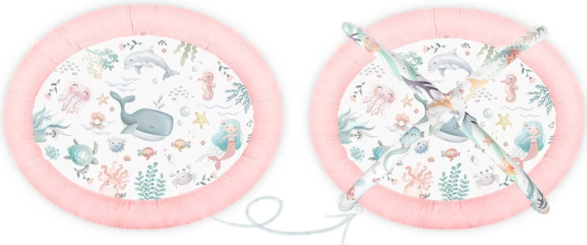 Interaktívna vzdelávacia podložka, oceán, ružová | Nukido Interaktívna vzdelávacia podložka, oceán, ružová | Nukido