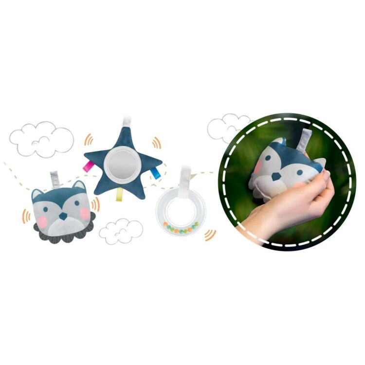 Detské hojdacie vibračné lehátko, sivé | Ricokids