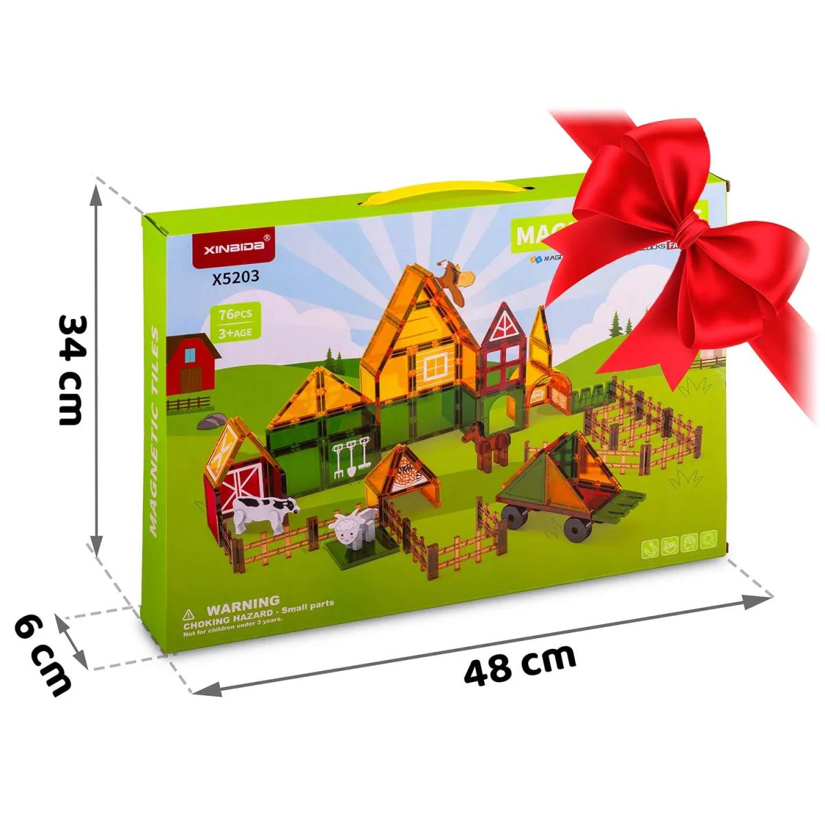 Magnetická vzdelávacia stavebnica RK-781, farma | Ricokids Magnetická vzdelávacia stavebnica RK-781, farma | Ricokids