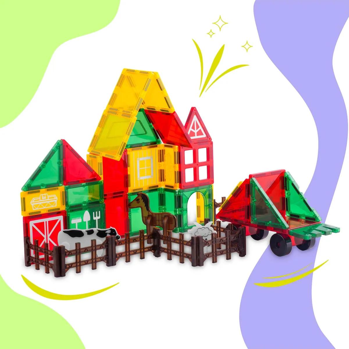 Magnetická vzdelávacia stavebnica RK-781, farma | Ricokids Magnetická vzdelávacia stavebnica RK-781, farma | Ricokids