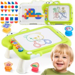 Detská magnetická tabuľa na kreslenie RK-823, zelená | Ricokids