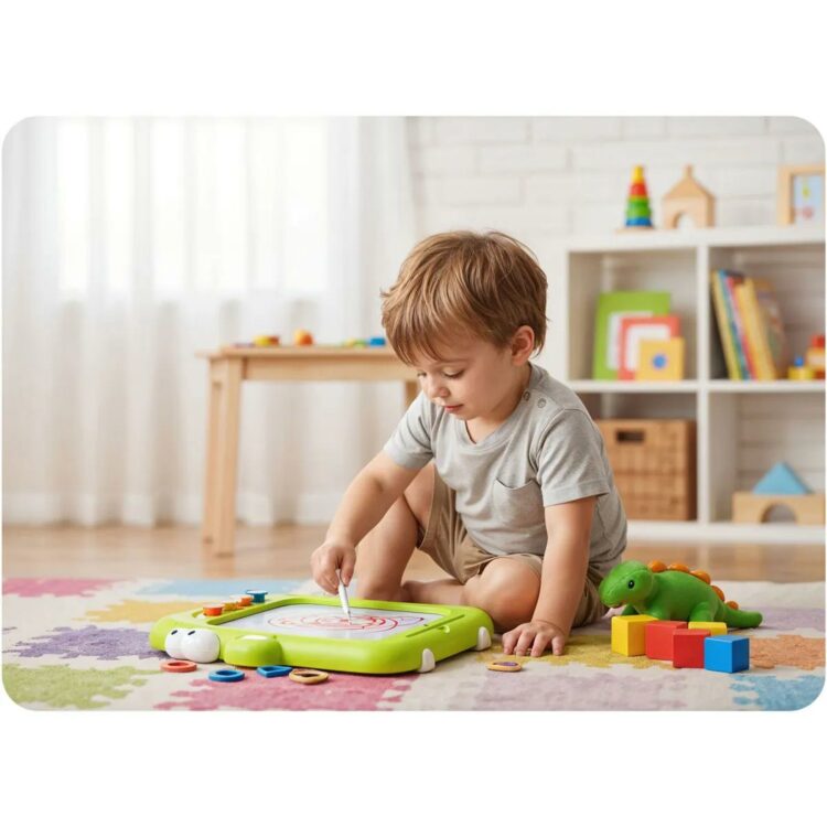 Detská magnetická tabuľa na kreslenie RK-823, zelená | Ricokids