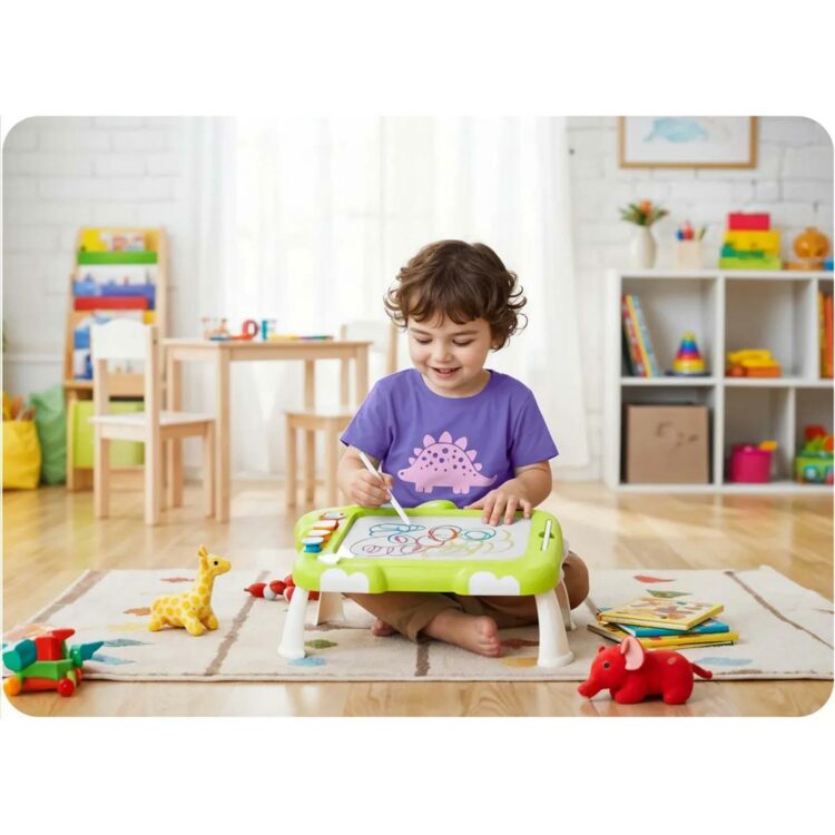 Detská magnetická tabuľa na kreslenie RK-823, zelená | Ricokids