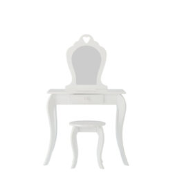 Detský kozmetický stolík so zrkadlom | biely