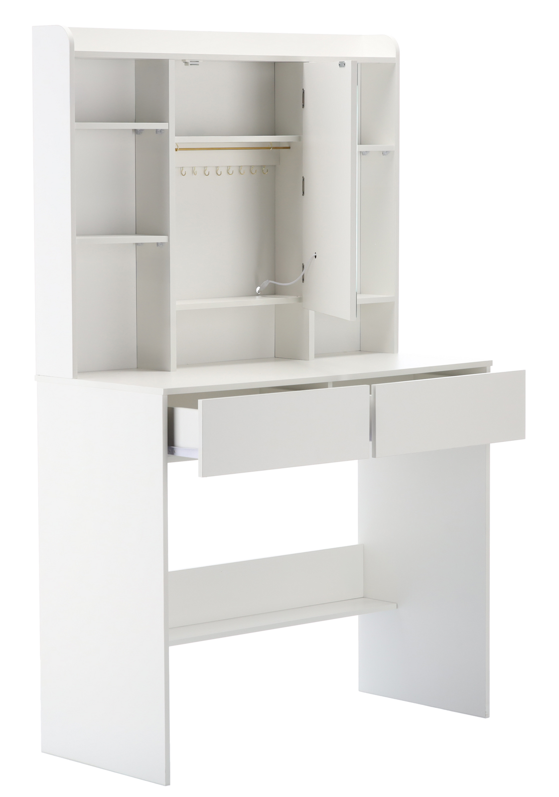 Toaletný stolík s LED osvetlením | biely Toaletný stolík s LED osvetlením | biely