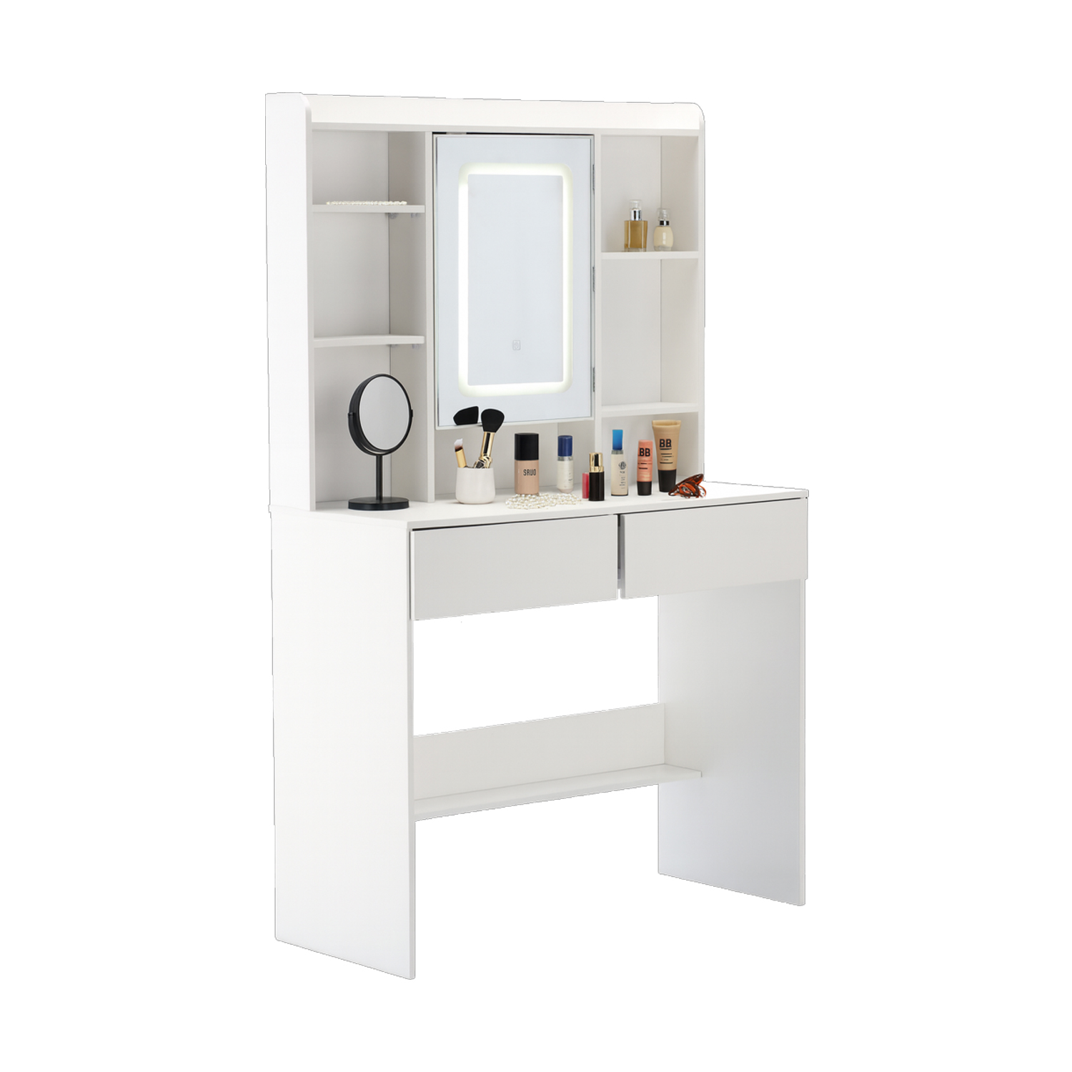 Toaletný stolík s LED osvetlením | biely Toaletný stolík s LED osvetlením | biely